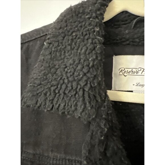 Women’s Reserve Fairfax Black Denim‎ Wear  Jean Jacket Large - Picture 4 of 9